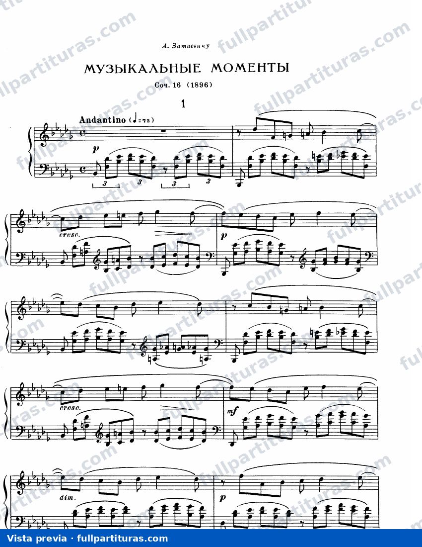 Moments musicaux, Op.16 — preview