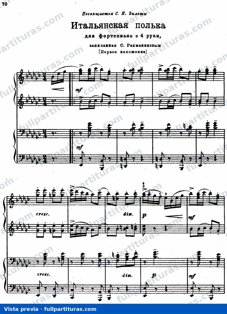3 Nocturnes: Polka italienne — preview