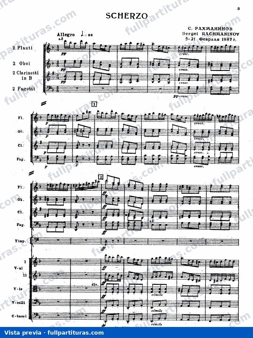 Scherzo in D minor — preview