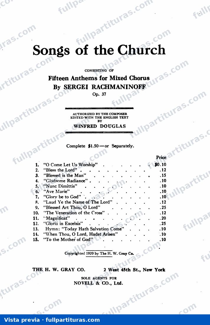Vespers, Op.37 (2) — preview