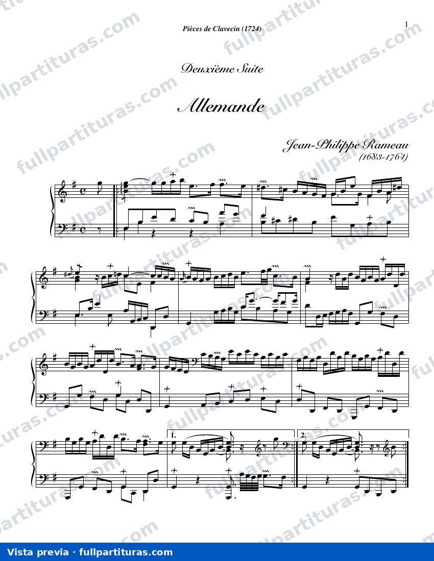 Allemande mi mineur — preview