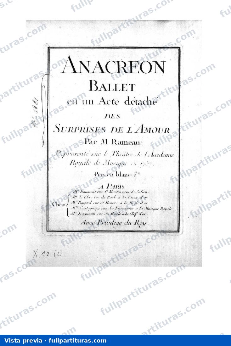 Anacréon — preview