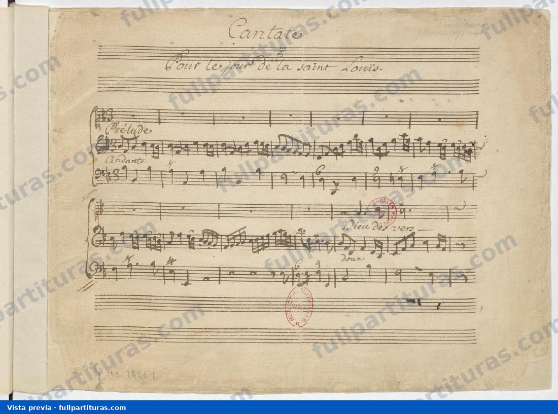 Cantate pour le jour de la Saint-Louis — vista previa