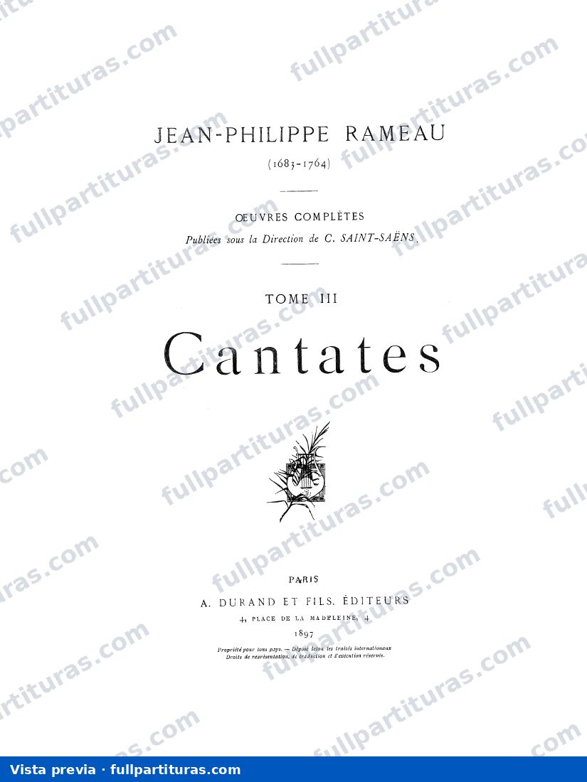 Cantates Françaises — preview