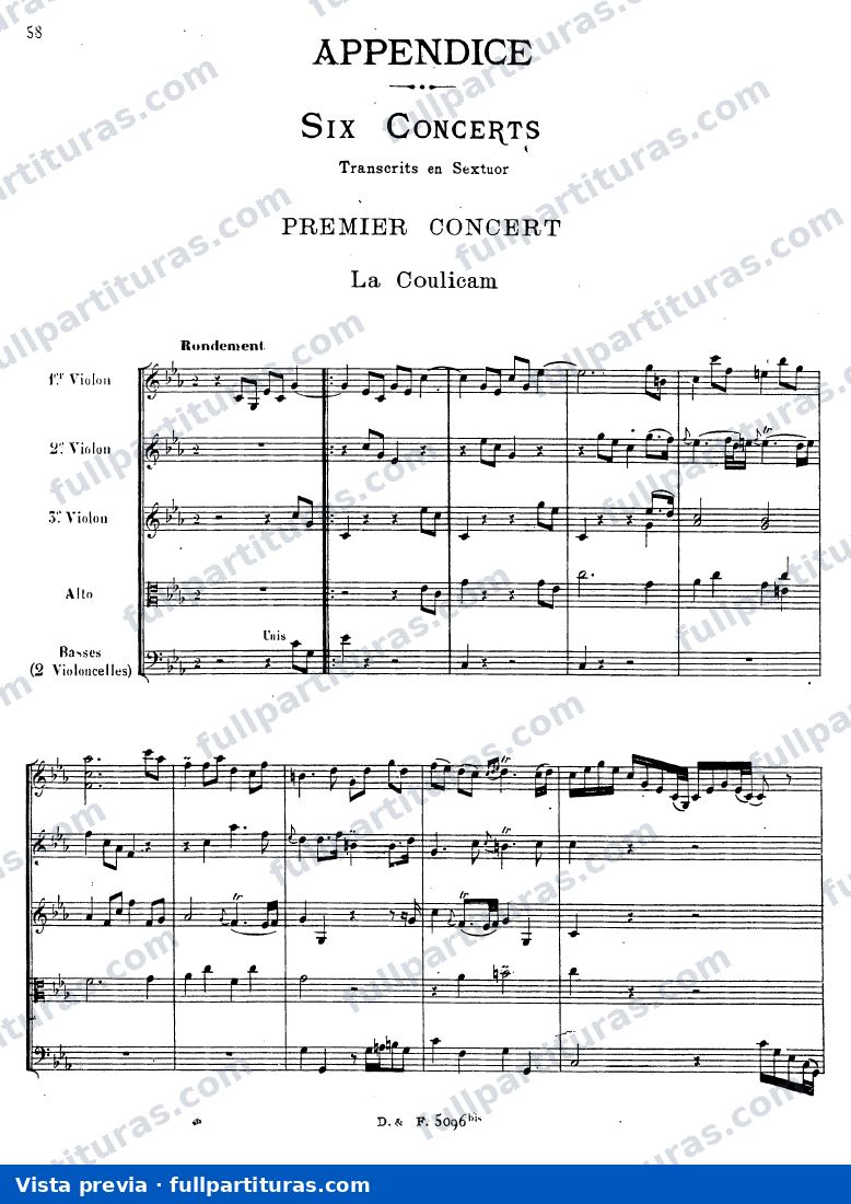 6 Concerts Transcrits en Sextuor — preview