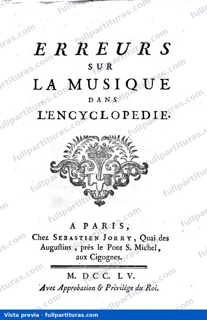 Erreurs sur la musique dans l'Encyclopédie — preview