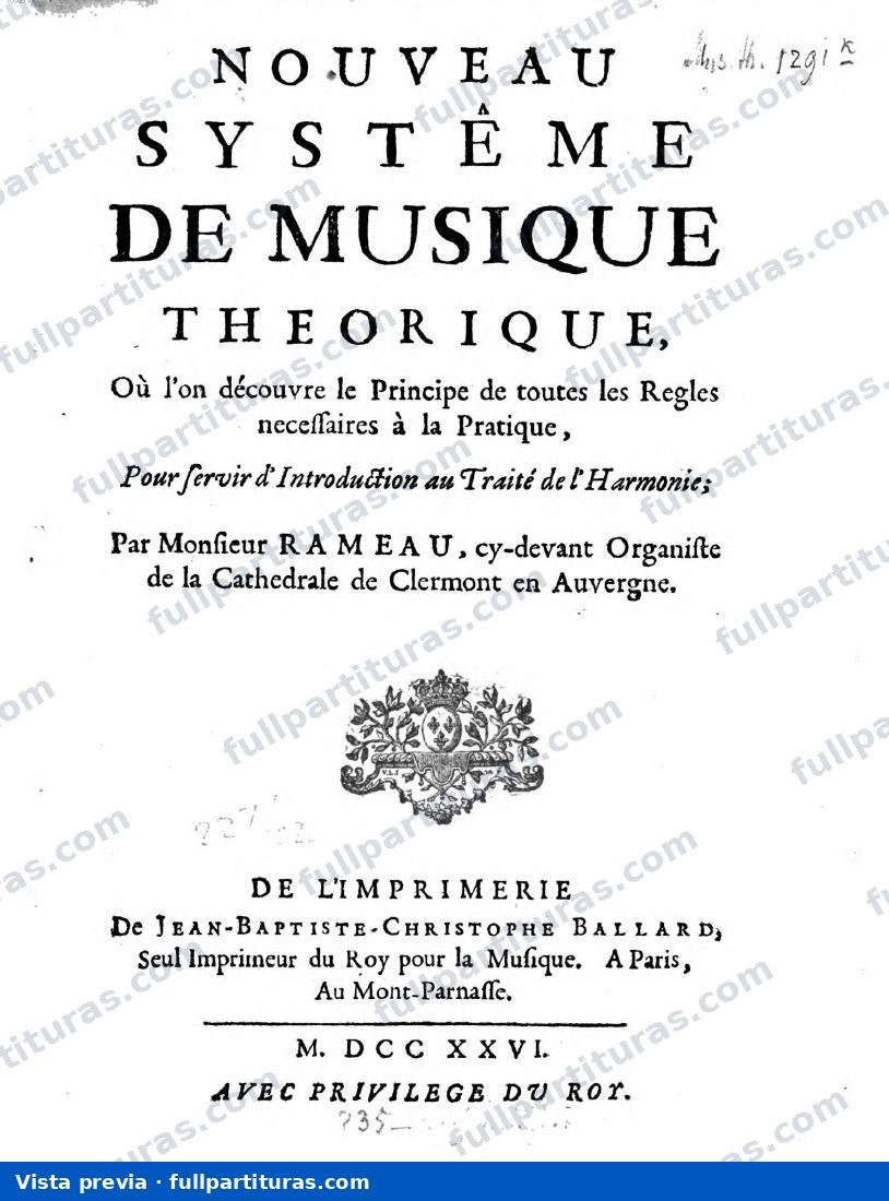 Nouveau systême de musique théorique — preview