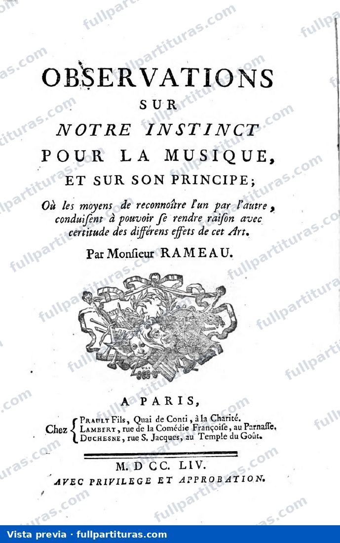 Observations sur notre instinct pour la musique, et sur son principe — preview