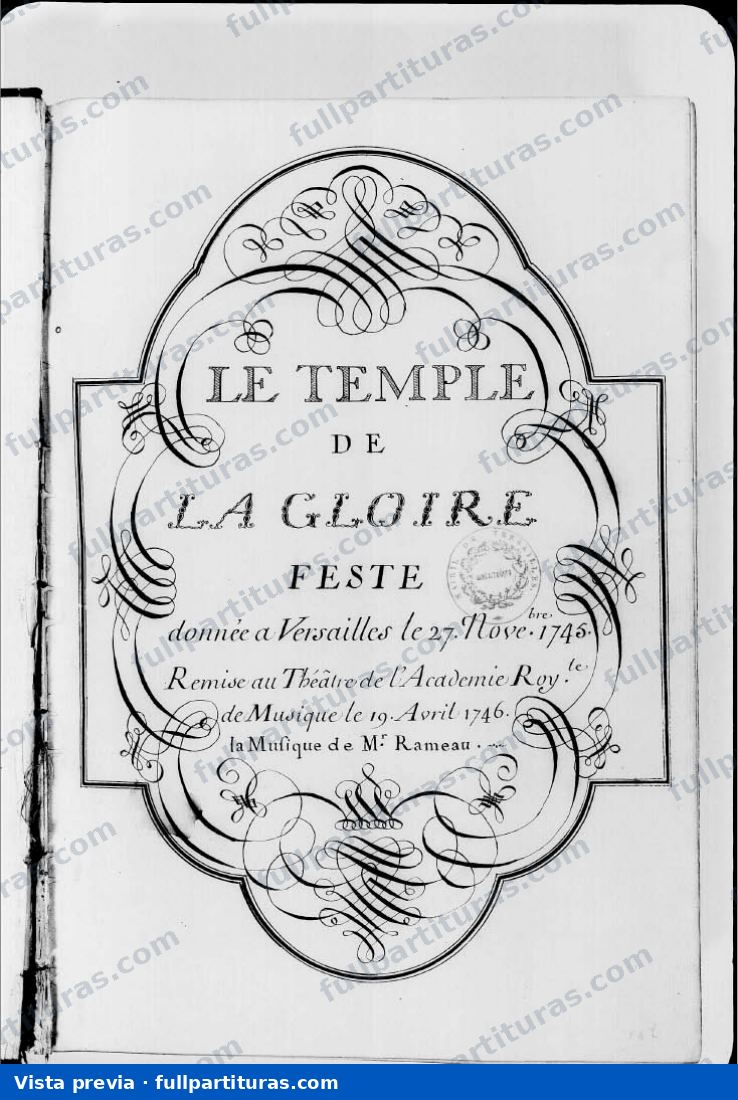 Le temple de la gloire — preview