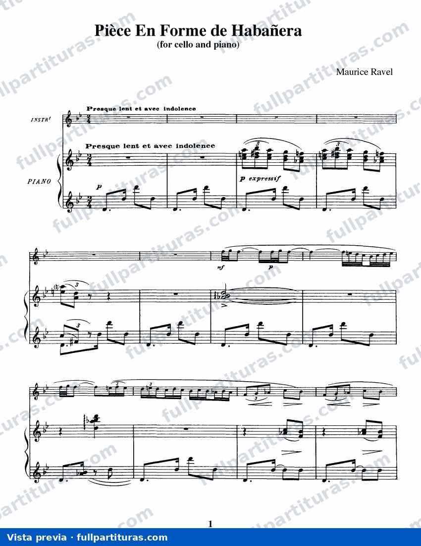 Versión para piano y violoncello — preview