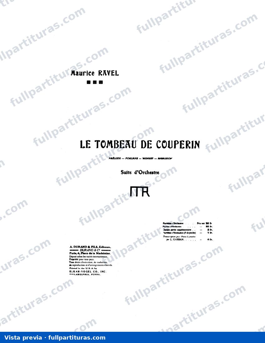 La Tumba de Couperin — preview
