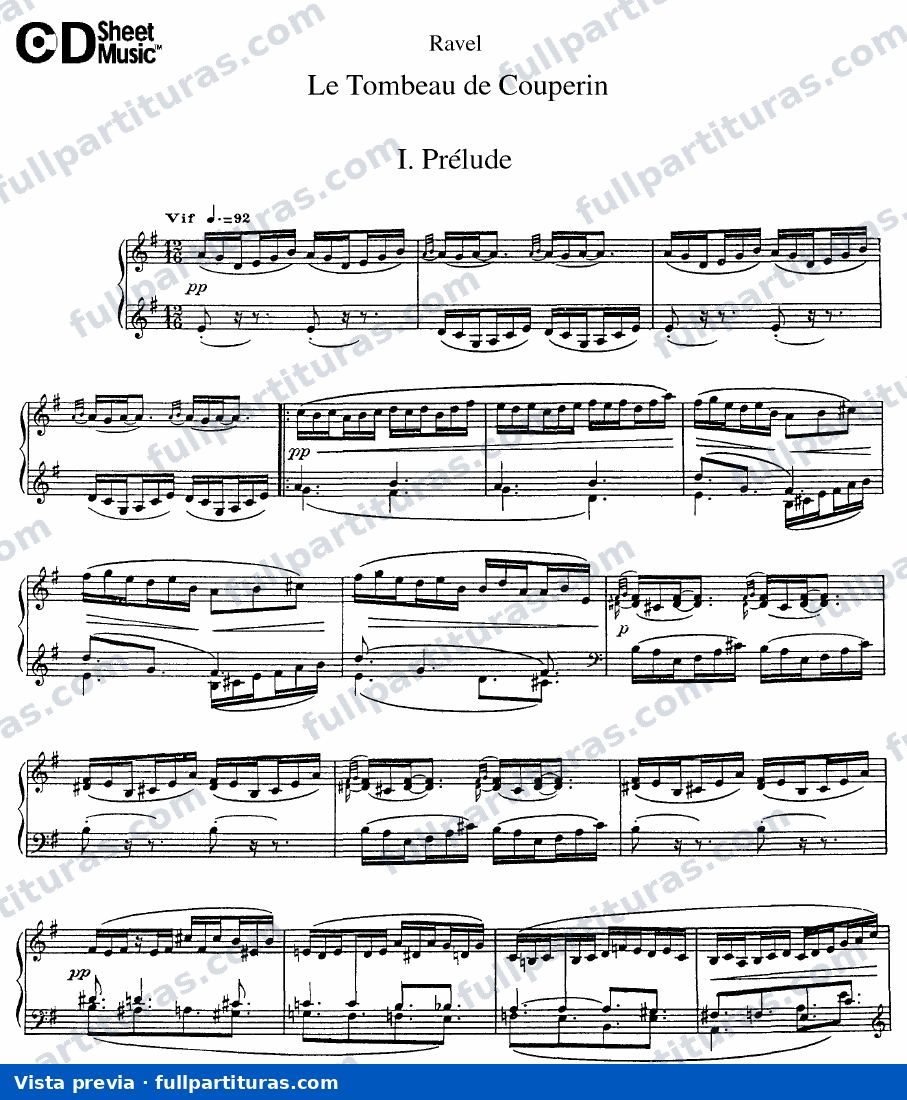 Bolero: Le tombeau de Couperin — preview
