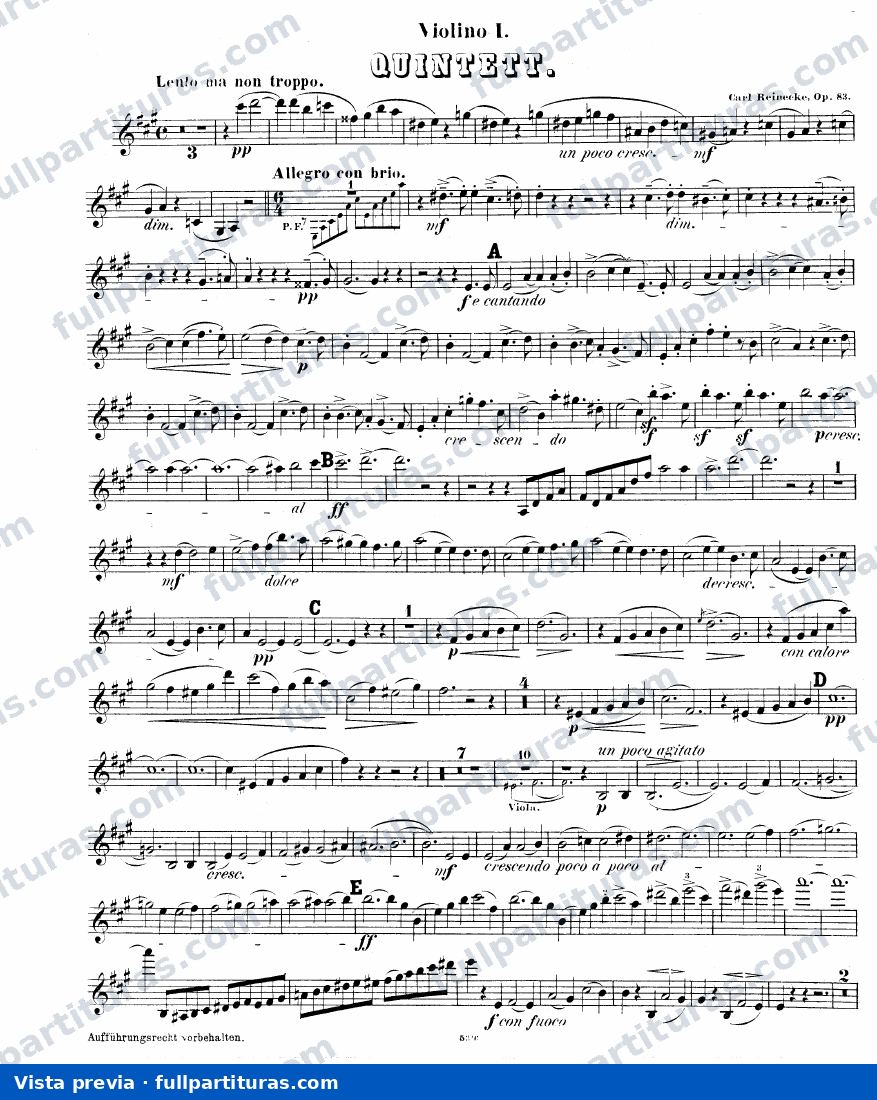 Quinteto con piano Op. 83 — preview