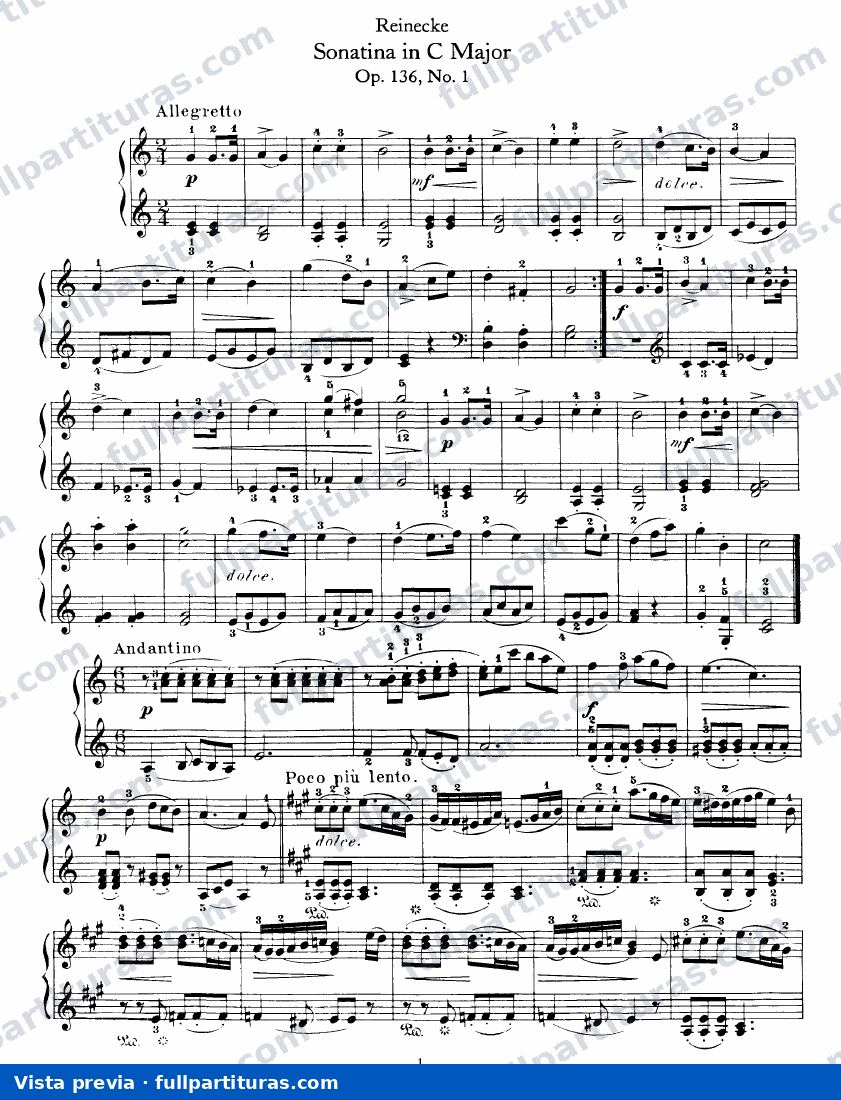 Sonatina en C mayor Op. 136 Nº 1 — preview