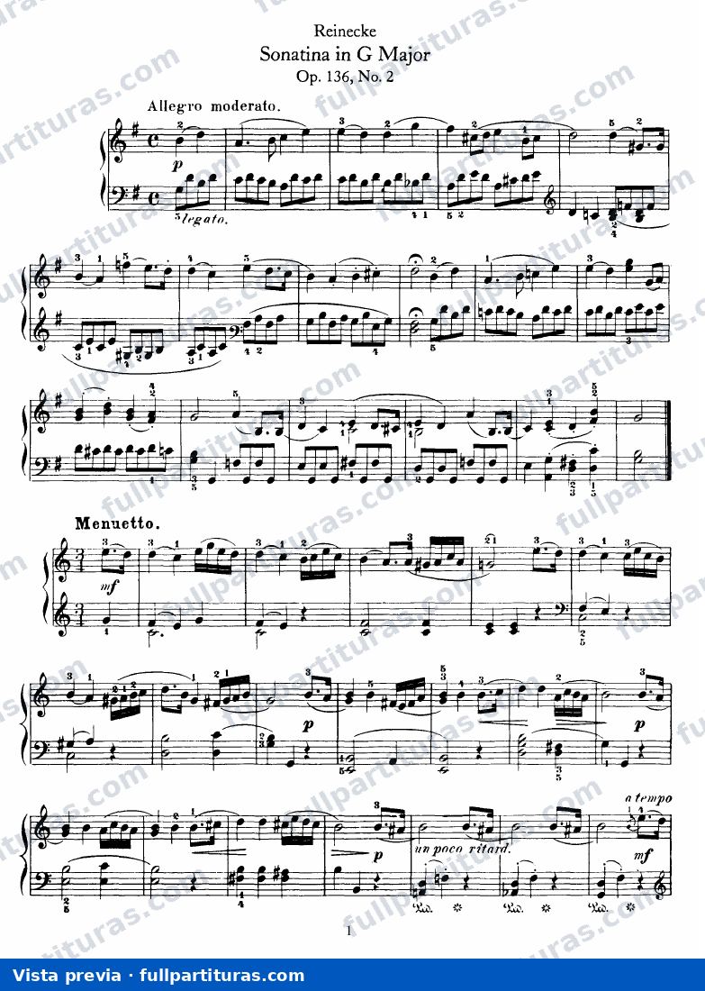 Sonatina en G mayor Op. 136 Nº 2 — preview