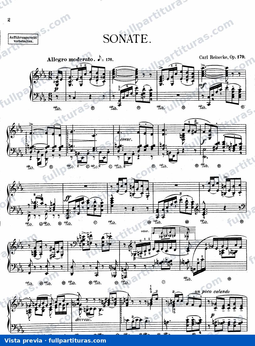 Sonata para la mano izquierda Op. 179 — preview