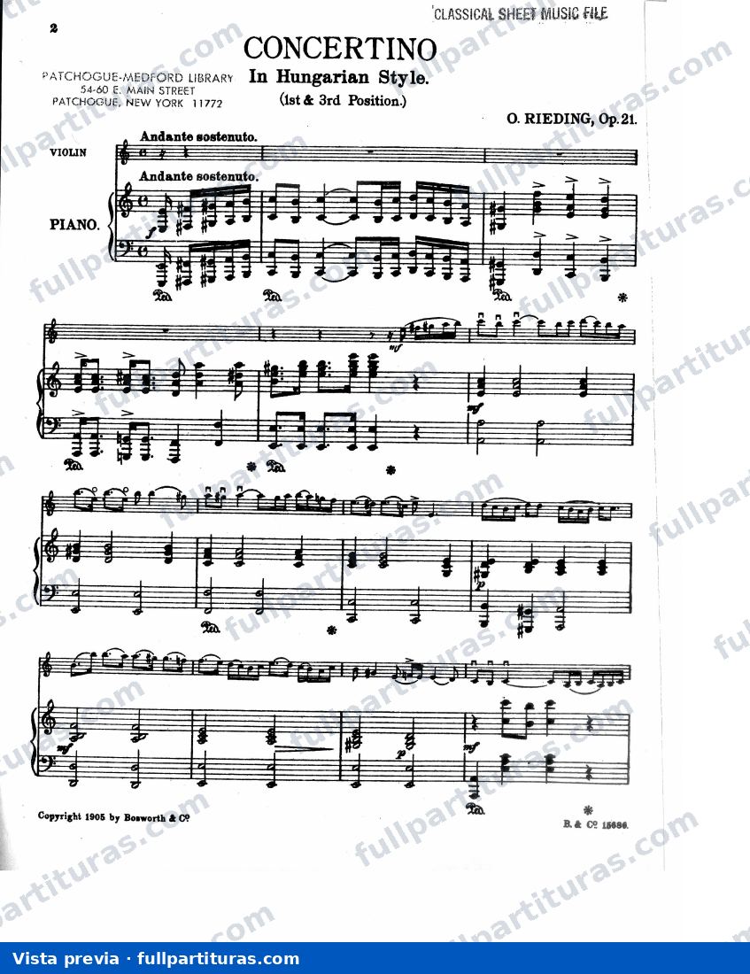 Violin Concertino in Hungarian Style, Op.21 — preview