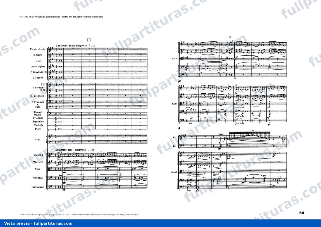 Scherazade: Scherazade Op. 35 - 3 — preview