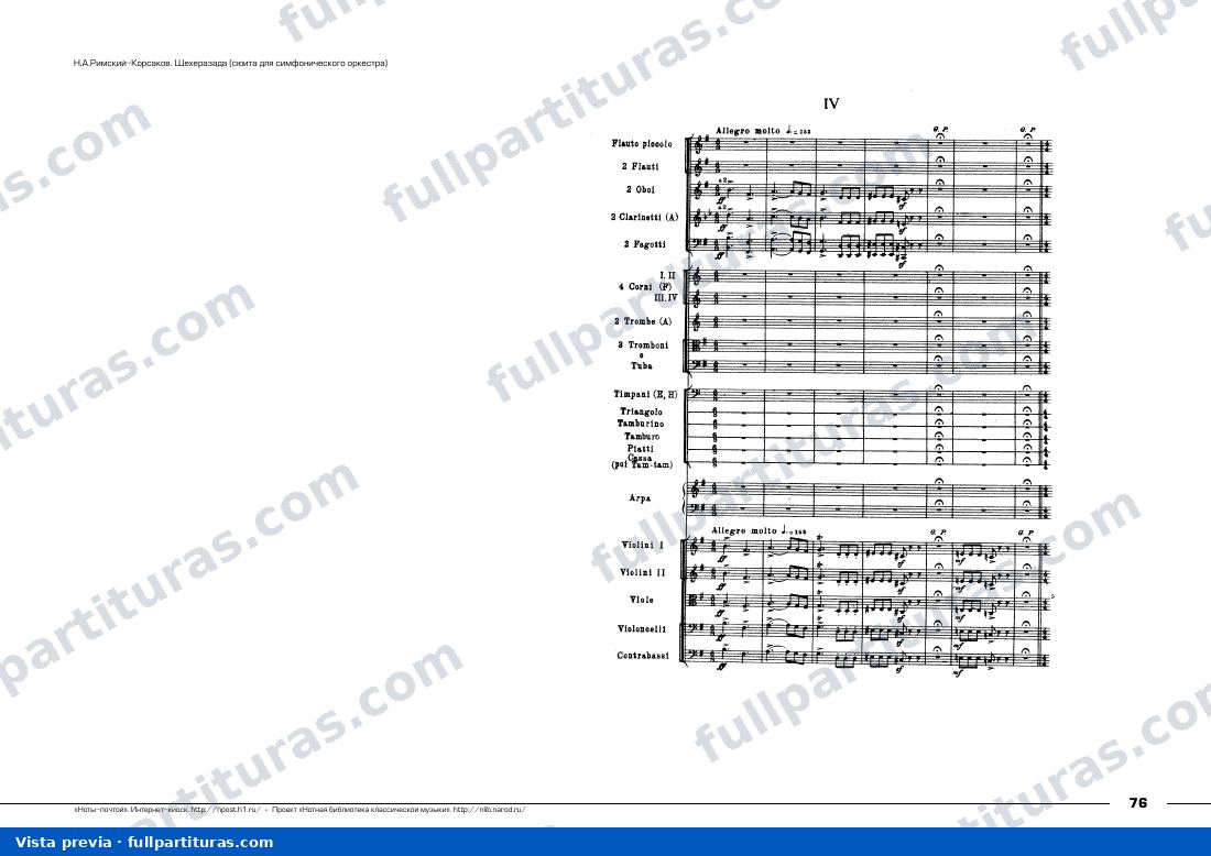 Scherazade: Scherazade Op. 35 - 4 — preview