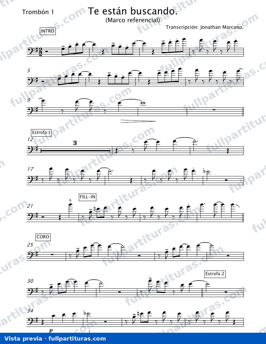 Te están buscando (Trombón 1) — vista previa