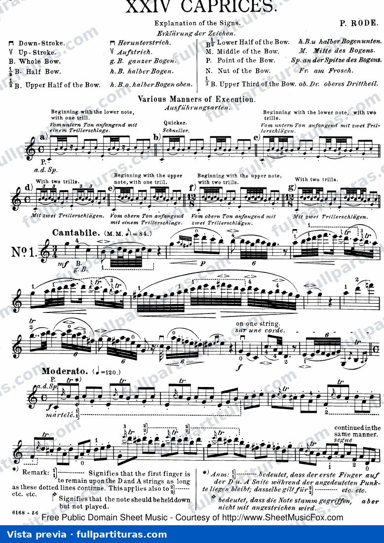24 Caprices for Violin: Caprices 1 al 5 — preview