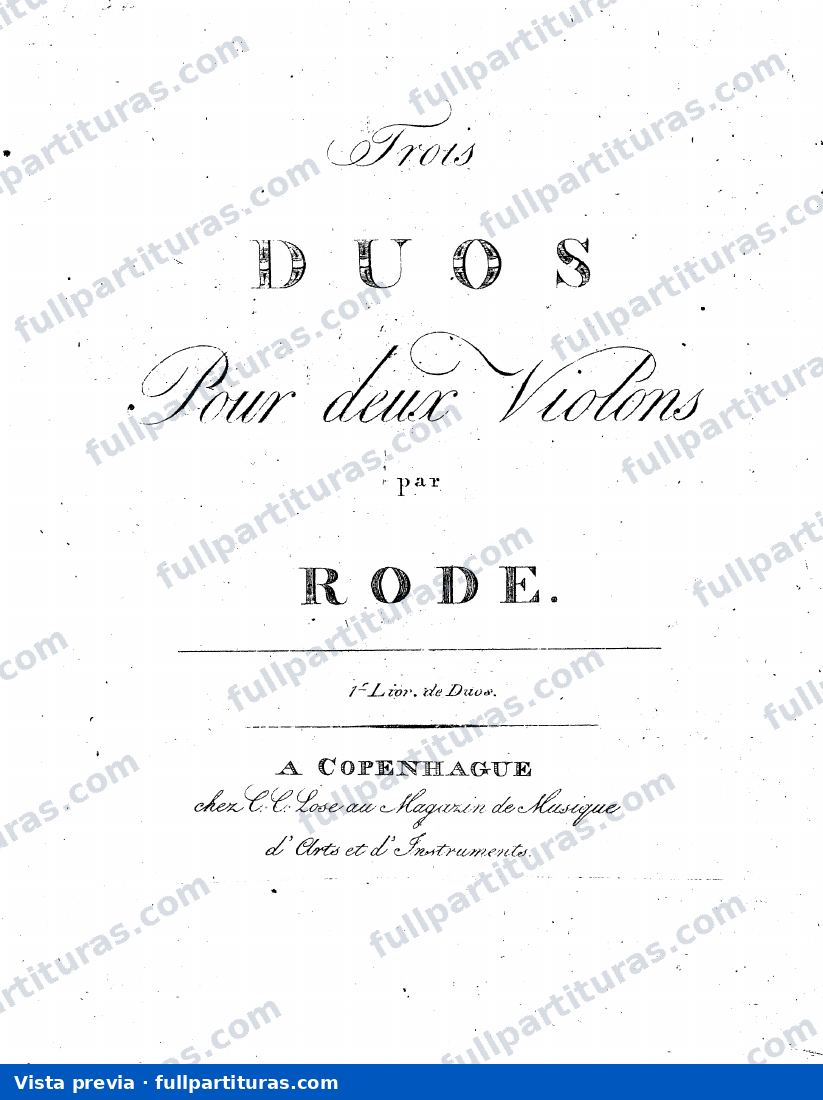 24 Caprices for Violin: 3 Duos for 2 Violins, Op.1 — preview
