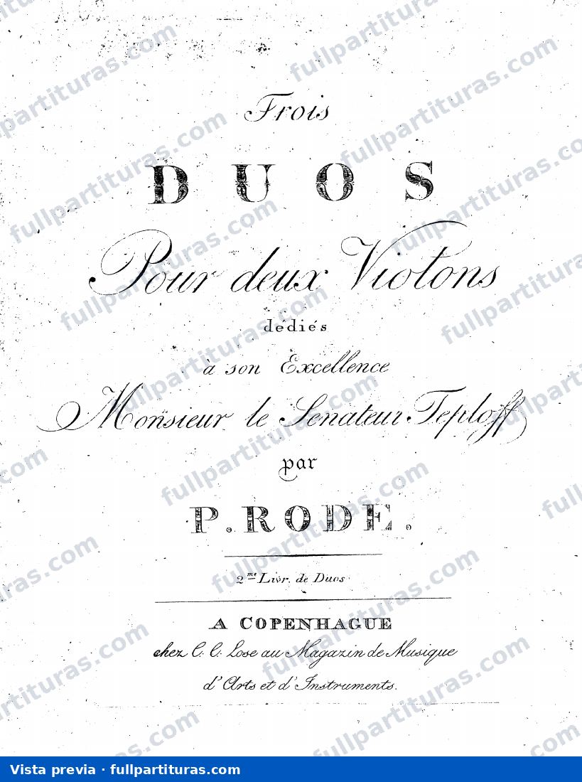 24 Caprices for Violin: 3 Duos for 2 Violins, Op.2 — preview