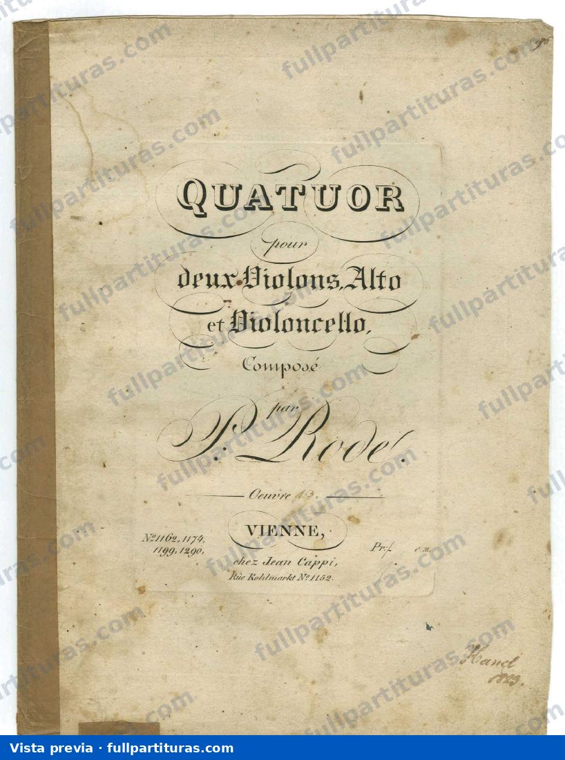 24 Caprices for Violin: Cuarteto de cuerdas, Op.14 — preview