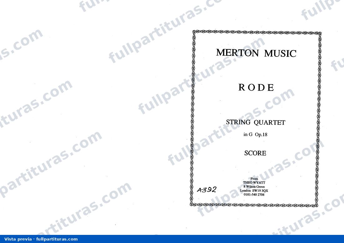 Cuarteto de cuerdas, Op.18 — preview