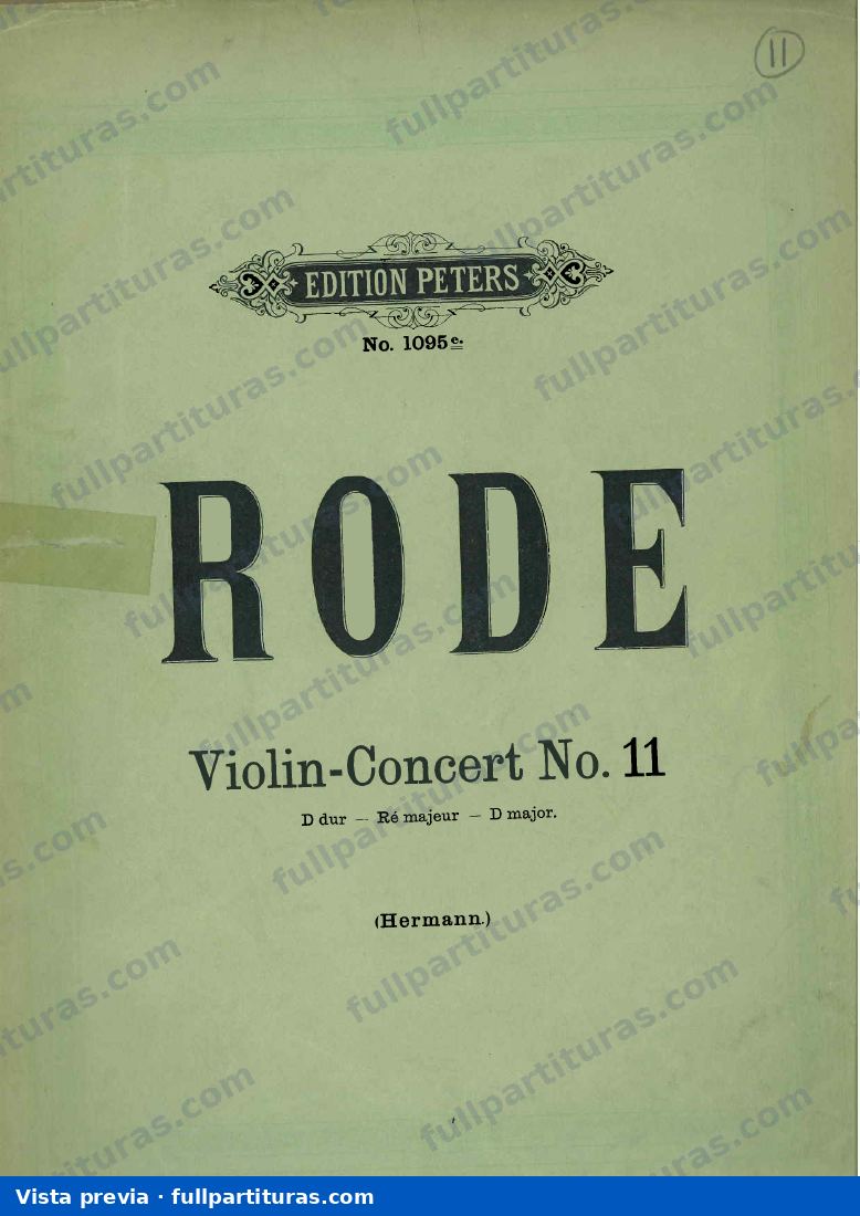Concierto para violín No.11, Op.23 — preview