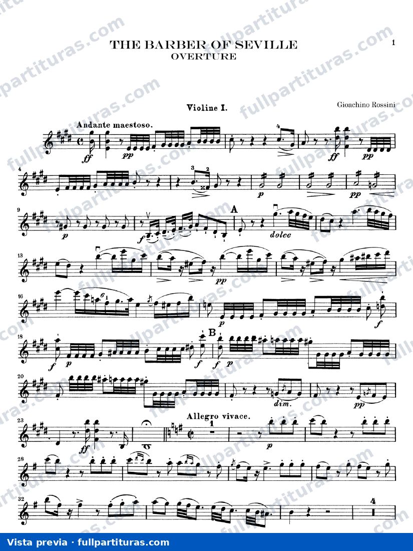 Il Barbiere di Siviglia: Overtura (partes) — preview