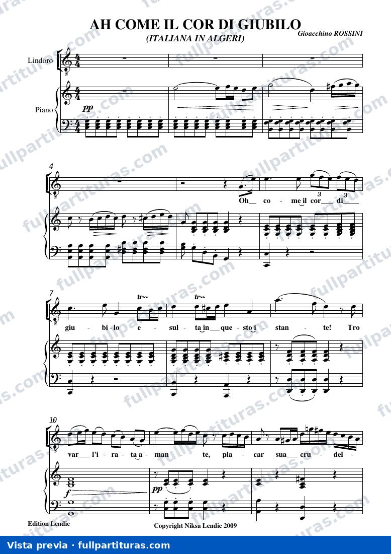 Ah come il cor di giubilo — preview