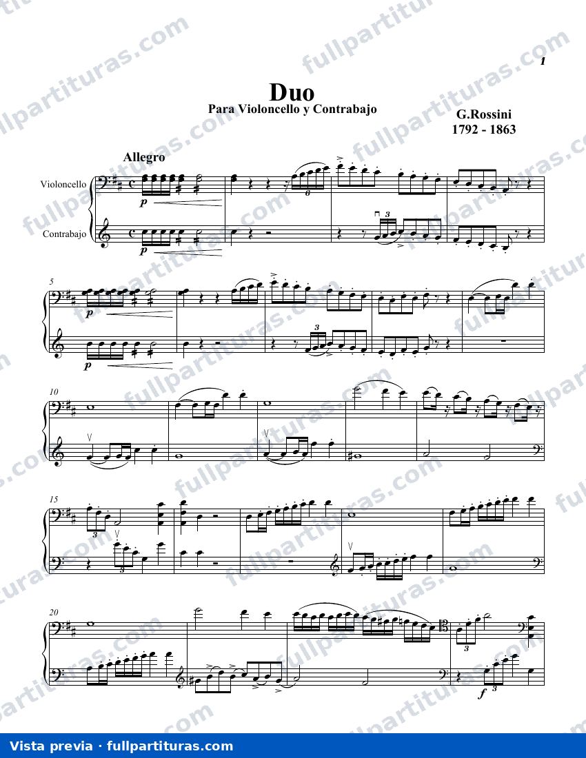 Duo para cello y contrabajo — preview