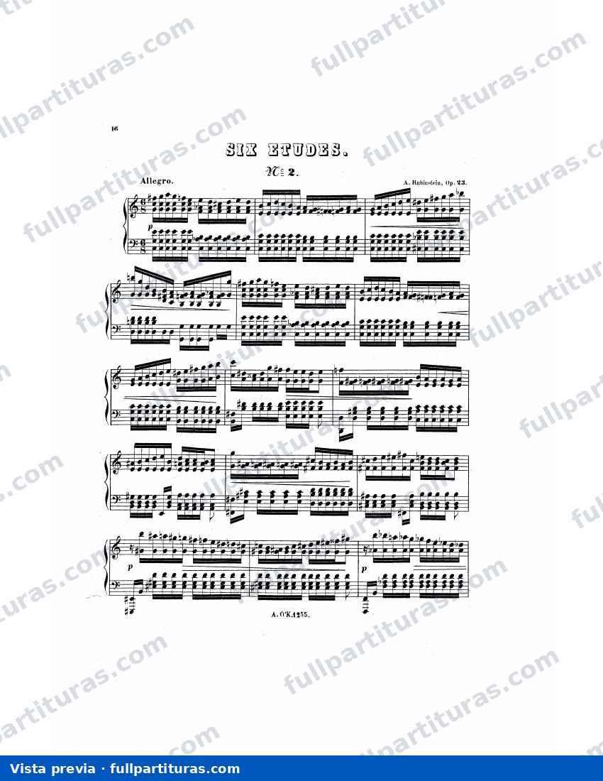 6 Estudios op. 23: 2. Estudio enC mayor — vista previa