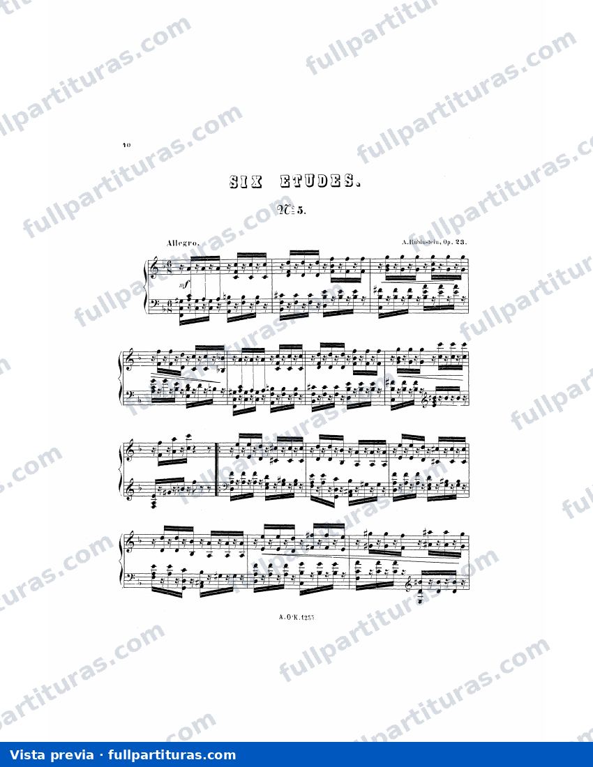 6 Estudios op. 23: 5. Estudio enF mayor — preview