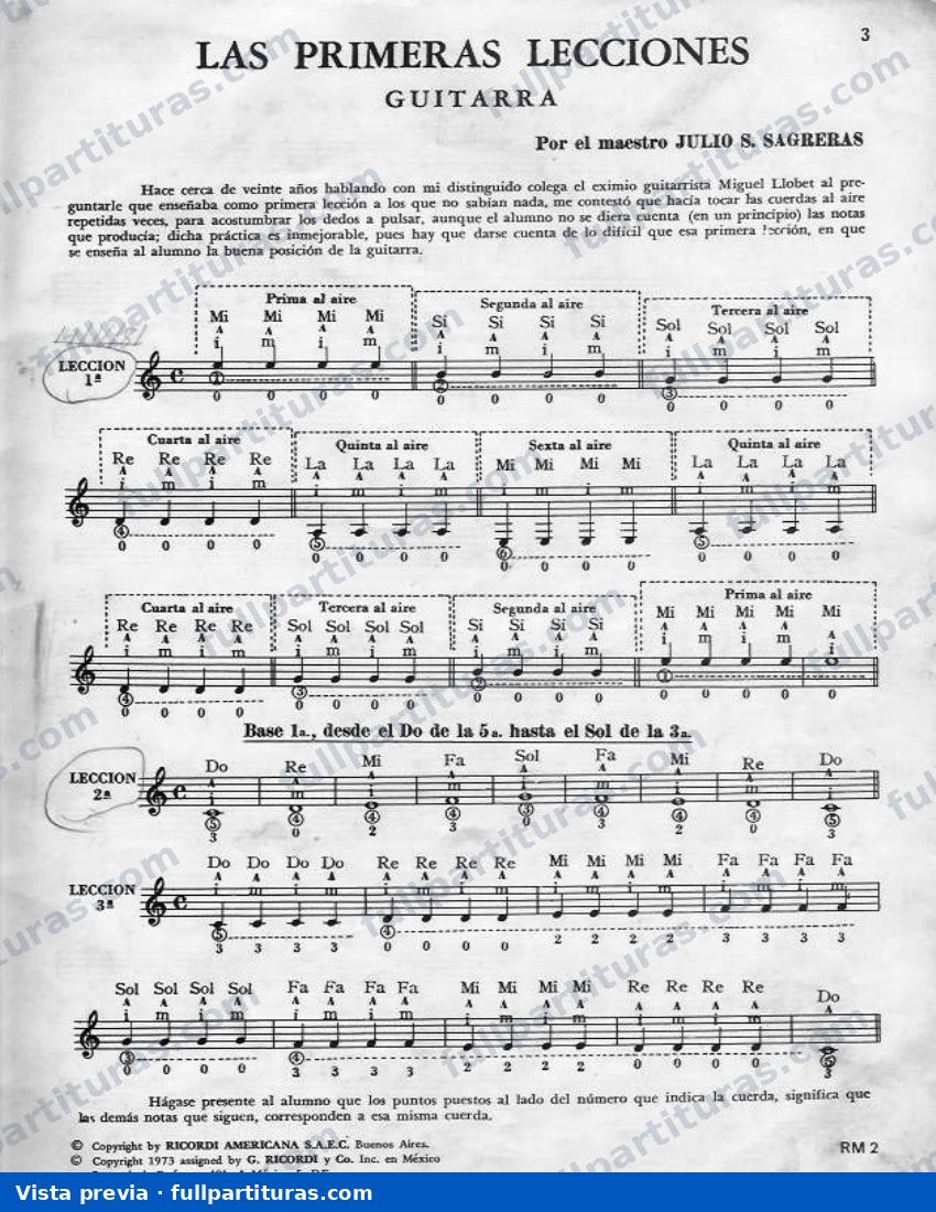 Las primeras Lecciones de Guitarra — preview