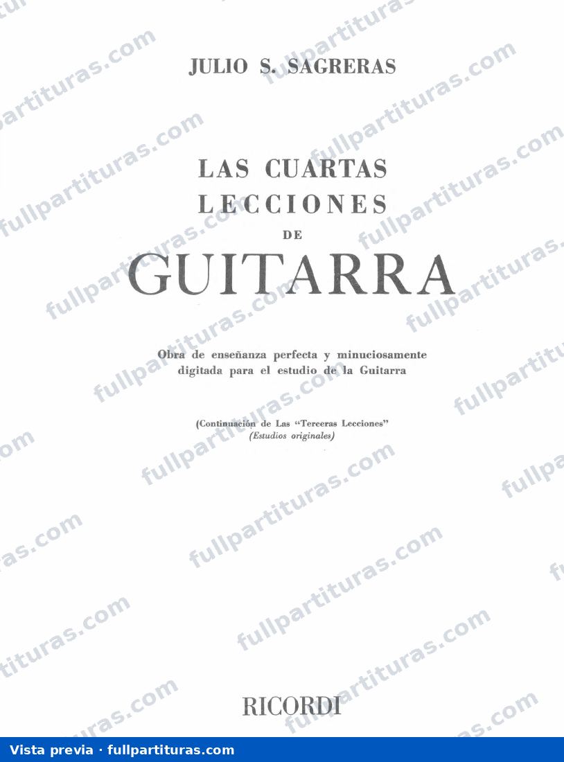 Las cuartas Lecciones de Guitarra — preview