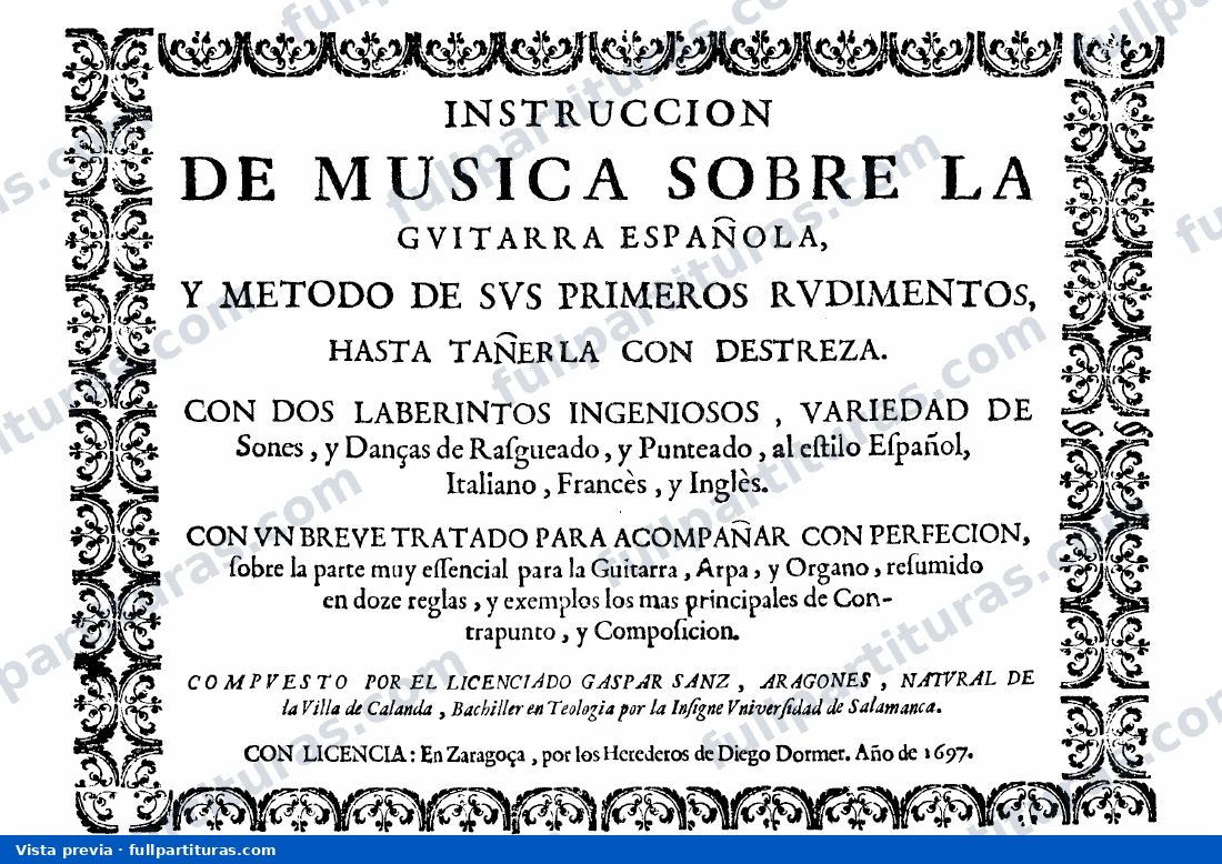 Instrucción de música sobre la guitarra española — preview