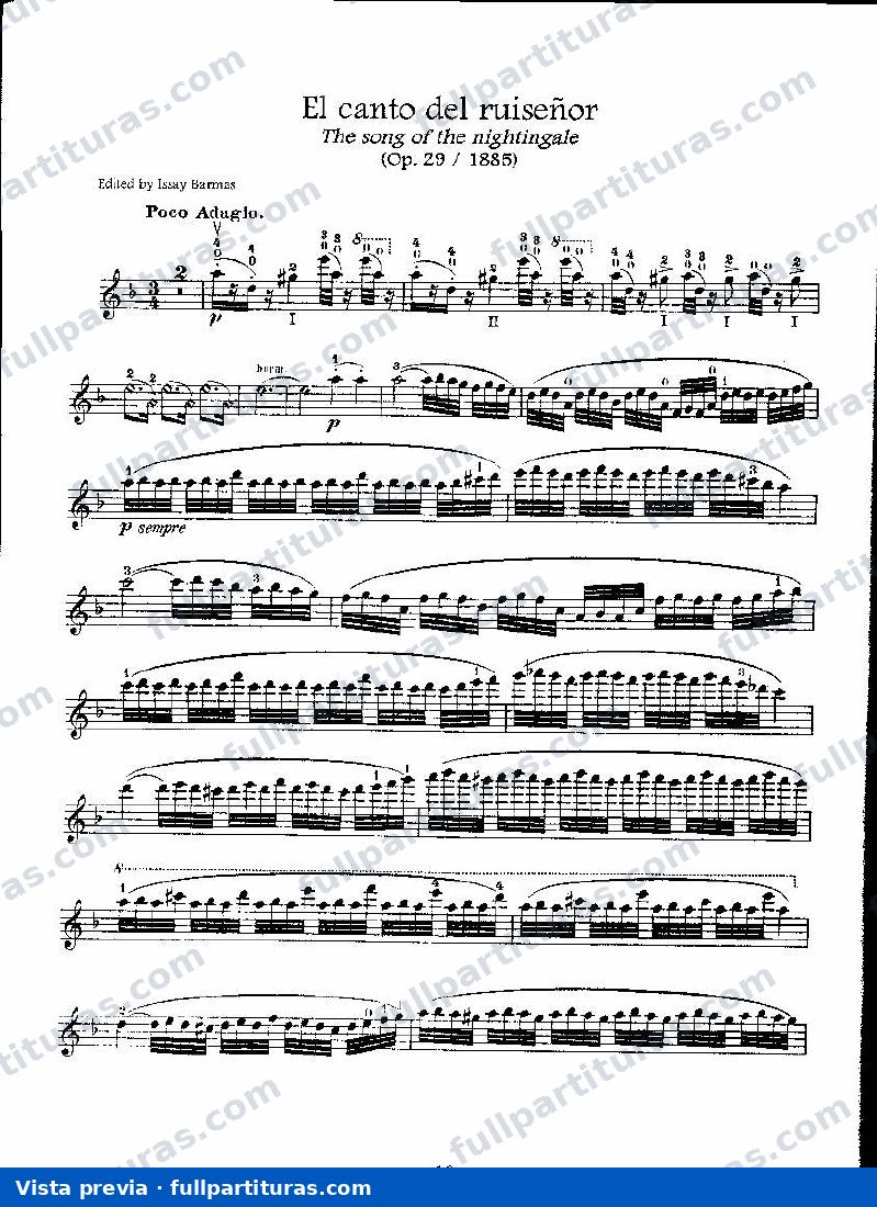 El canto del ruiseñor Op. 29 — preview
