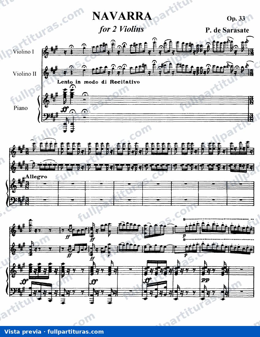 Navarra Op. 33 — preview