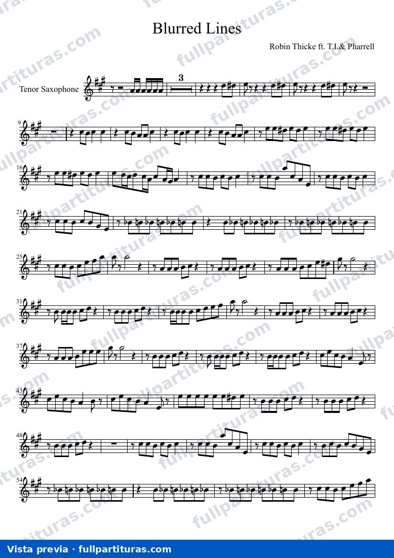 Blurred Lines (Sax Tenor) — vista previa