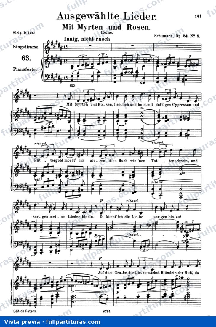 Ausgewählte Lieder, — vista previa