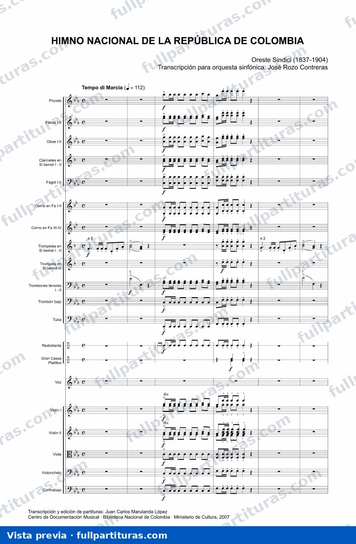 Himno Nacional de Colombia Orquestado — preview