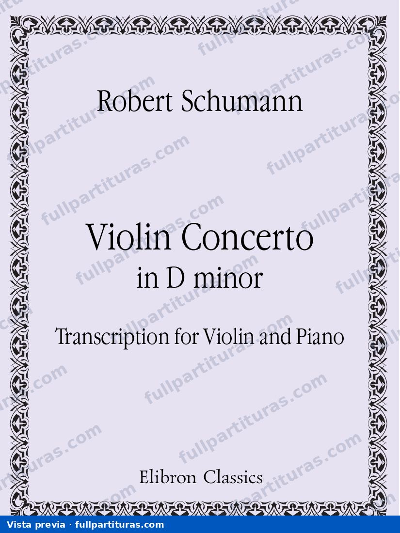 Concierto para Violín en Re m — preview