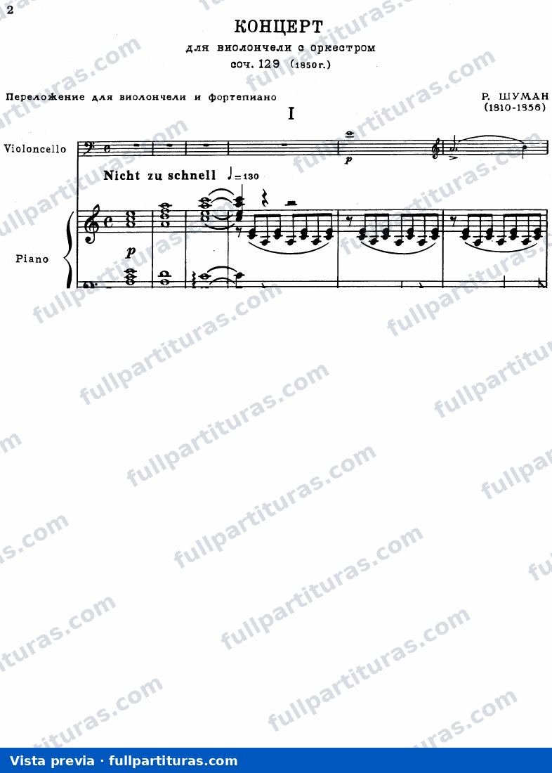 Concierto para Violonchelo Op. 129 — preview