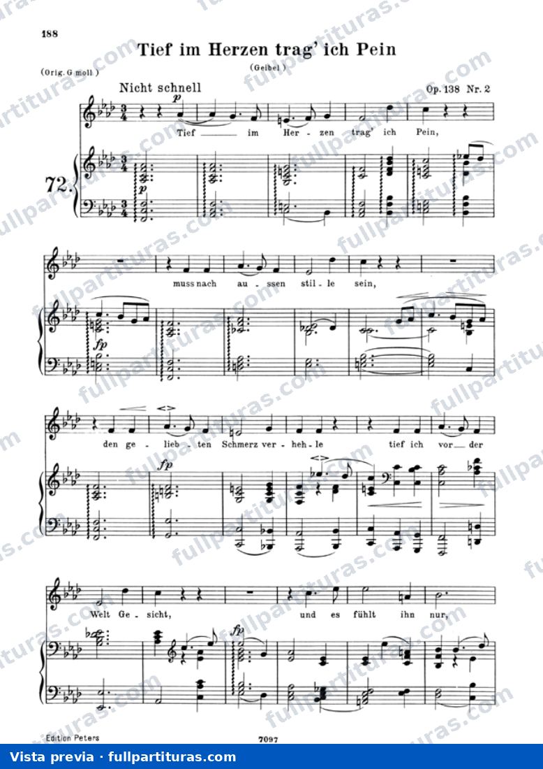 Spanische Liebeslieder Op.138 — preview