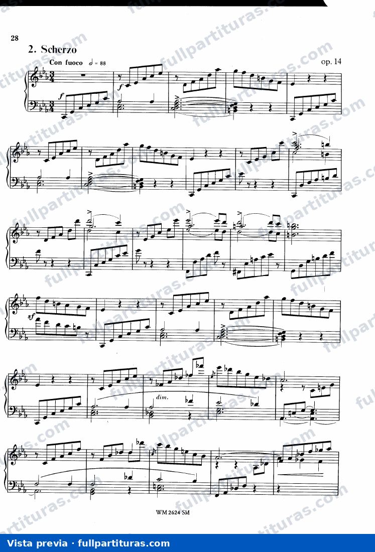 Deuxieme Scherzo Op. 14 — preview