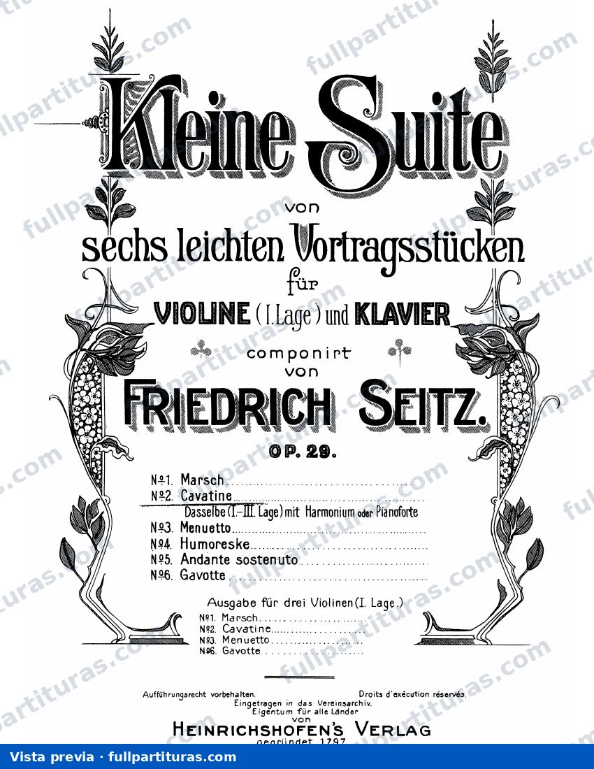 Kleine Suite, Op.29: 2 Cavatine — preview