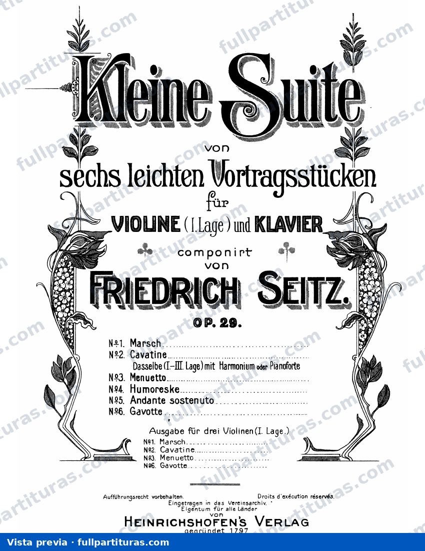 Kleine Suite, Op.29: 6 Gavotte — preview