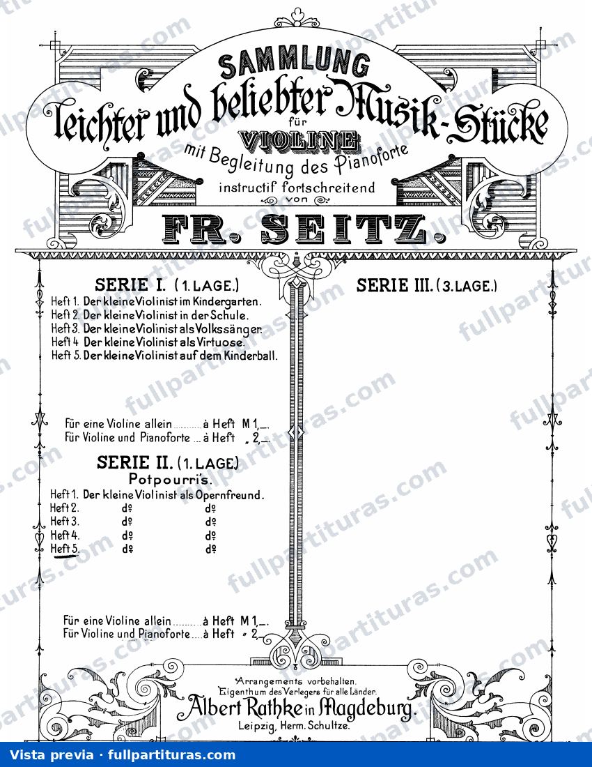 Der kleine Violinist als Opernfreund: Parte del violín — preview